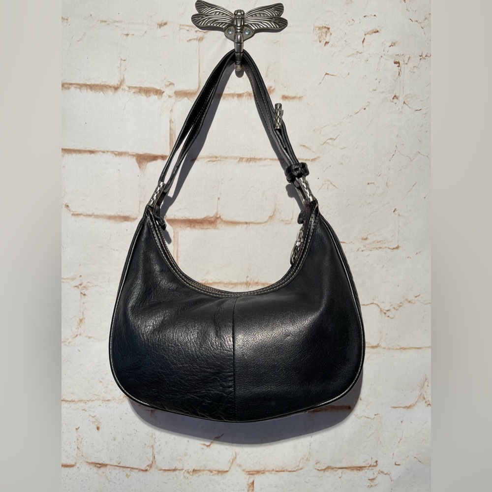 The Sak Black Leather Hobo Shoulder Bag